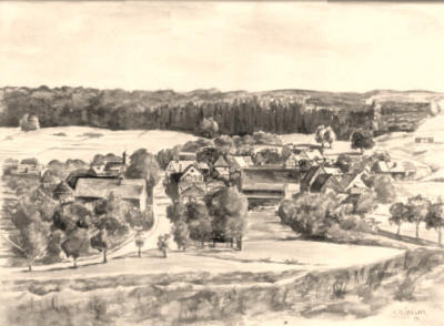 Ansicht auf Hirschberg in den 40er Jahren